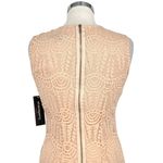 Sharagano  Sleeveless Lace Scallop Hem Sheath Dress Peach Pink Size 8 NWT Photo 5