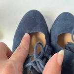 Naturalizer Paxton Bootie Womens Size 6M Blue Open Front Lace Up Tassel Witchy Photo 7