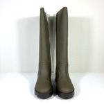 Aerosoles  Slalom Water Resistant Faux Leather Rain Boot Size 8.5 Green Olive NEW Photo 8