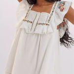 Urban Outfitters  Womens Boho Festival Floral Embroidered‎ Ruffle Dress Size S Photo 0