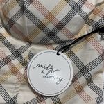 Milk & Honey MED crop top plaid padded top elastic back stretchy sweetheart neck Orange Photo 6