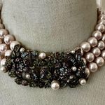 Heidi Daus "Secret Garden" Triple Strand Pearl Statement Necklace Photo 0