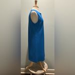 St. John cobalt blue wool blend sleeveless knit shift dress size 10 Photo 7