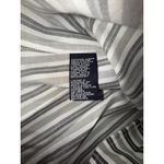 Jones New York  Shirt Womens Extra Large Gray Black Striped Button Up Signature Photo 3