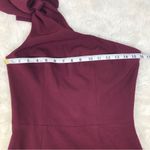 Dress the Population  TIffany Burgundy One Shoulder Midi Dress Cocktail Party New Photo 14