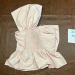 Express One Shoulder Statement Bow Corset Peplum Top Bubble Pink Size XS Photo 3