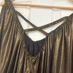 Guess  Bronze‎ Metallic Cold Shoulder Blouse Size Small Photo 2
