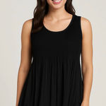 Gracia  black chiffon tule top baloon blouse Sz M Photo 0