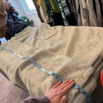 Vintage 90s Cream Plush Reversible Silk Long Oversized Hooded Coat Size 2X White Photo 9