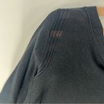 Free People Black Criss Cross Knit Flare Sleeve Side Slits Tunic Sweater Photo 12