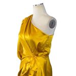 Lovers + Friends  Kennedy Mini Dress in Mustard Yellow XSmall New Satin Photo 5