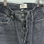 AGOLDE  Women's Lana Black Mid Rise Straight Button Fly Denim Jeans Sz 27 Photo 1