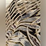 Alexis Seila Split-Neck Long-Sleeve Palm-Print Top size Medium Photo 5