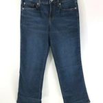 CHAPS Womens Jeans Mid Rise Crop Kick Dark Wash Stretch Size 4/27 Photo 0