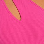 Lulus Magenta Bodycon One Shoulder Dress Photo 4