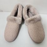 Skechers Slippers Womens 9 Pink Knit Sparkle Faux Fur Lined Indoor Outdoor Photo 1