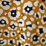 Van Heusen Mustard Floral V-Neck Mixed Media Print 3/4 Sleeves Office SZ M #2331 Photo 5