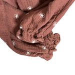 Madewell  Lightspun Maira Wrap Top Brown V Neck Floral Embroidered Women’s Size S Photo 6