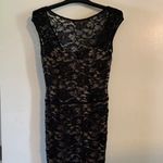 Donna Mizani NWT Form Fitting Dress Size Large Black Lace Overlay Photo 4