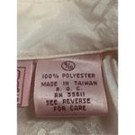 Vintage 80s Pink Satin Blouse Pintuck Pleats Diamond Jacquard Long Sleeve 10 Photo 7