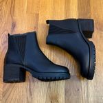 MIA  Jody Womens 6 Black Faux Leather Round Toe Moto Chunky Heel Chelsea Boot New Photo 3