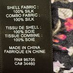 Rebecca Taylor  Ruffled Long Sleeve Silk Smocked High Neck Black Floral Dress Photo 10