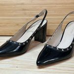 Marc Fisher Black Slingback Heels with Gold Studs side 8 Photo 0