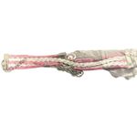 Pink and White Love Multi Strand String Charm Bracelet White Photo 2