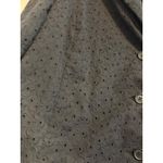 Josephine Chaus Navy Eyelet Blazer Jacket Button Front Career Office Business Casual Photo 3