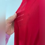 Kim & Cami red check cross front blouse size 1x new with out tags Photo 2