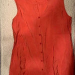 Van Heusen Van-Heusen women’s tank top dress shirt orange size‎ L Photo 0