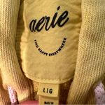 Aerie  Beach Weekend Quarter Button Oversized Hoodie‎ Women's Large Chartreuse Photo 7