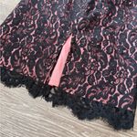 Trina Turk  Black Coral Lace Overlay Pencil Skirt size 4 Photo 5