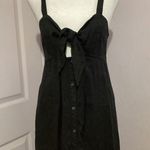 Splendid Black Linen Button Down Midi Dress Photo 2