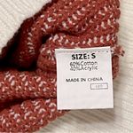 Vince Camuto contrasting ribbed knit henley pullover sweater, red and cream,sz M Size M Photo 11