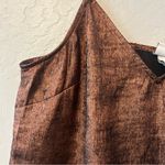 A New Day ⭐️ copper metallic v-neck spaghetti strap cami tank top size small Photo 3