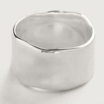 MONICA VINADER Siren Muse Wide Ring, Silver, Size 4.5,$250 Silver Photo 1