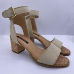 Ava nwot  & Aiden mid heeled beige sandals with cork block heel women’s Size 6 Photo 1