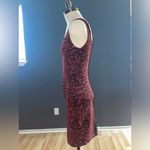 Rock & Republic Bodycon Mini Dress Red & Black Print Gold Metallic Size medium Photo 3