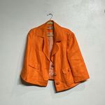 Peter Nygard Nygard Orange Linen Blend Blazer Sz 16 Photo 1