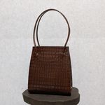 Deadly Ponies Bucket Tote Bag Croc Brown Photo 1