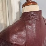 80s Wilsons Suede & Leather Burgundy Bomber Jacket Genuine Leather Womens M 40 Red Size M Photo 11