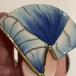 Lot Of 3 Handmade Handcrafted Brooch Pins Ceramic / Enameled Metal Etc Photo 5