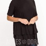 Agnes & Dora NWT  Half Sleeve Tiered Tunic | Black Photo 0