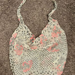 Free People  Bag Tote Reusable Floral Lightweight Cream Pink Photo 0
