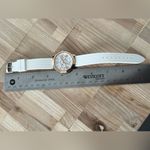 Bulova Ladies Chronograph Style Watch Silver Dial Rose Gold Case Date Dial Photo 13