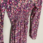 ASOS  Purple Ditzy Floral Long Sleeve Tie Back Dress 4 Photo 4