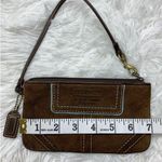 Coach Brown Suede Wristlet Photo 7