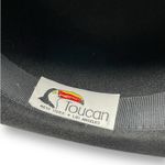 Vintage Toucan New York Hat 100% Wool Felt Bowler Derby Fedora Flowers Made USA Black Photo 5