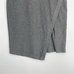 ReneeC Women's Gray Pinstripe Asymmetrical Hem Scoop Neck Bodycon Dress Size Size undefined Photo 3